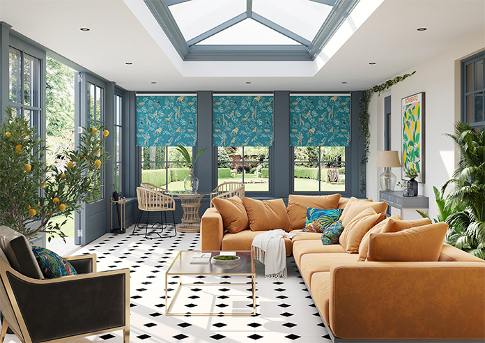 Jungle, Tropics Blue - Roller Blind - Image 8